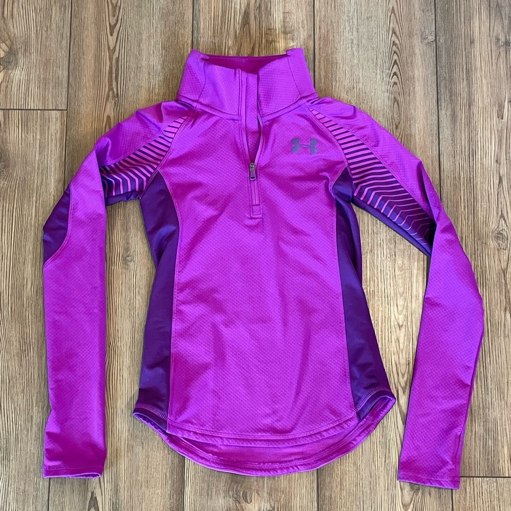 Girls Under Armour Fitted Half Zip